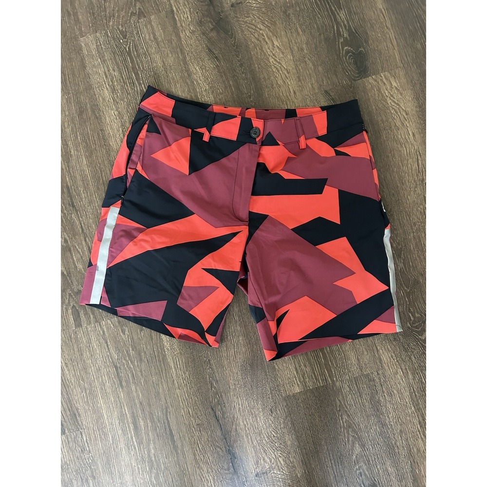 Hydrogen Tech Tennis Shorts Women's Sz S/ M Black Red Skull 7" Inseam Camo